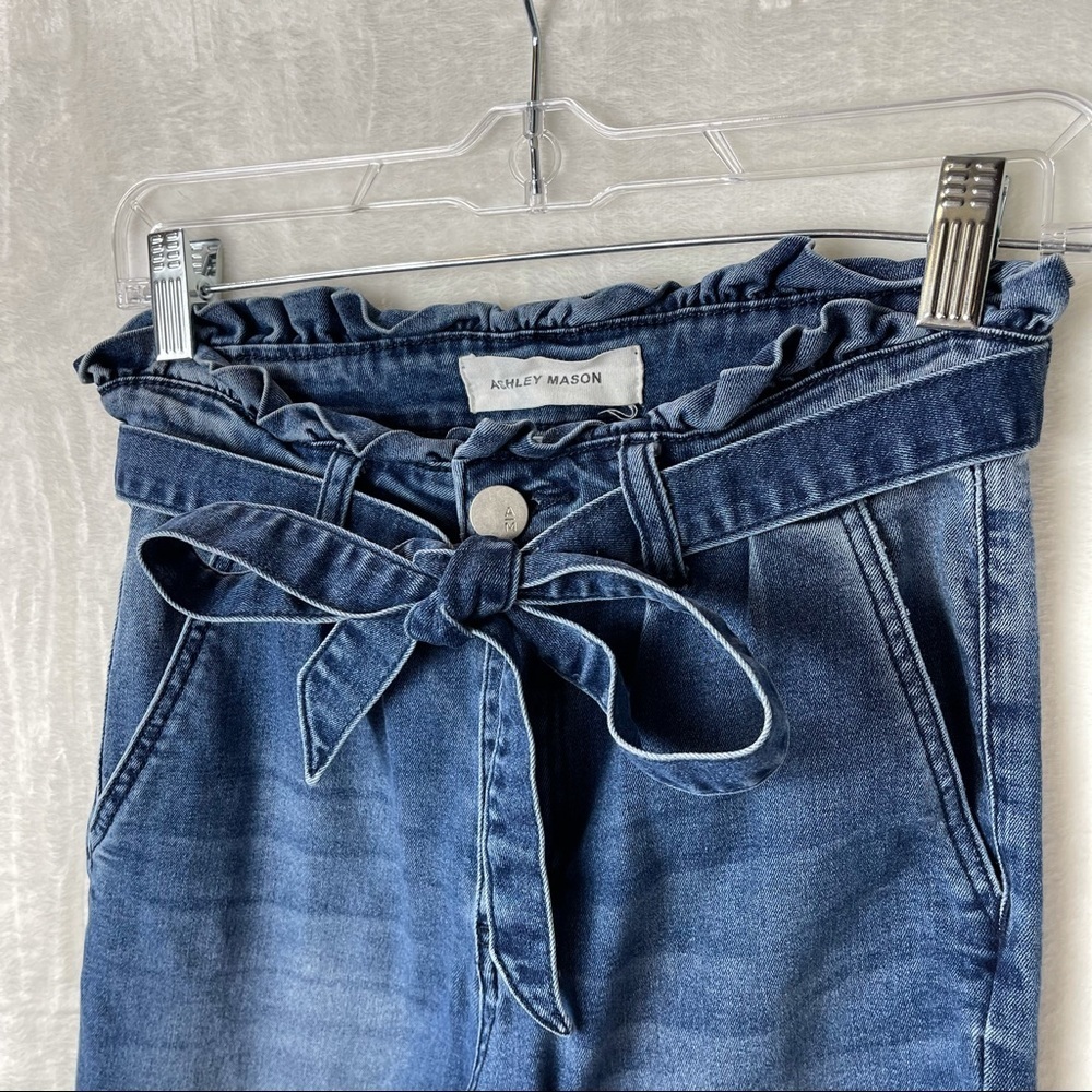 Ashley Mason Paper Bag Front Tie Jeans 7 - Picture 7 of 9